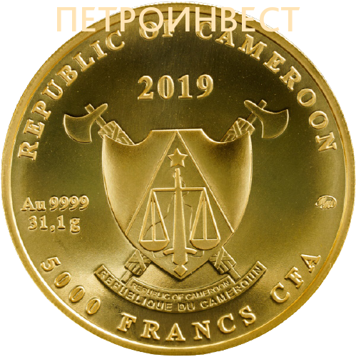 картинка Князь Александр Невский (5000 francs cfa); 2019; ММД; 1oz от Пестроинвест